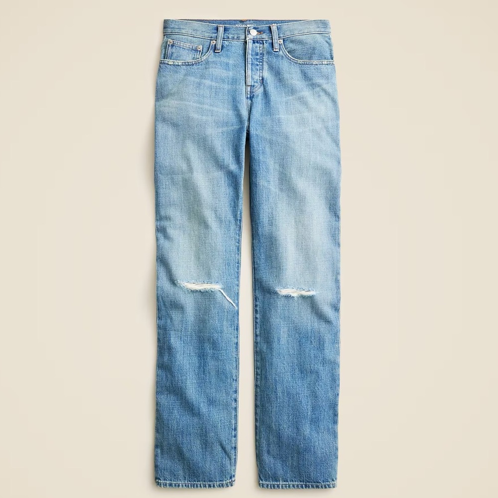J. Crew Women’s ‘84 Slouchy distressed jean - Size 27 - Kyoto Wash *FLAWED READ*